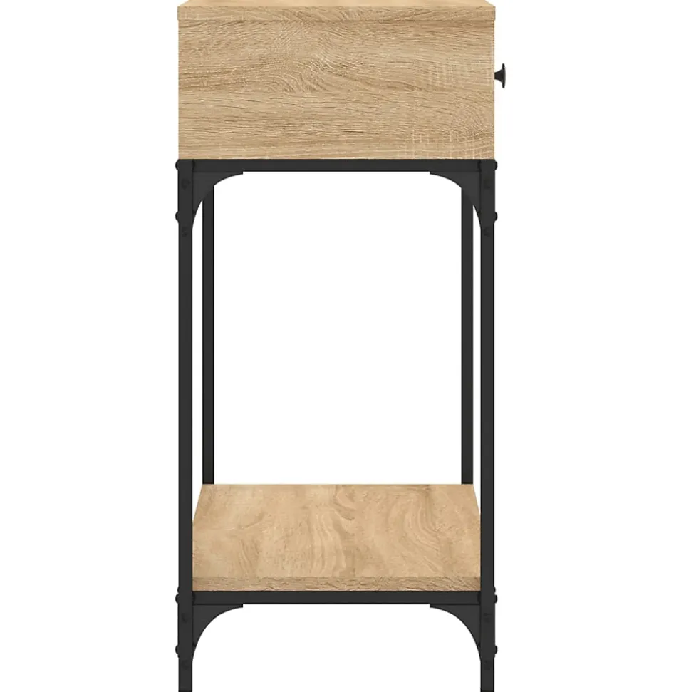 Table console chêne sonoma 75x34,5x75 cm bois d'ingénierie vidaXL