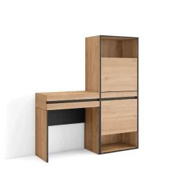 Table Console d'entrée 130x35x145cm meuble à chaussures chêne