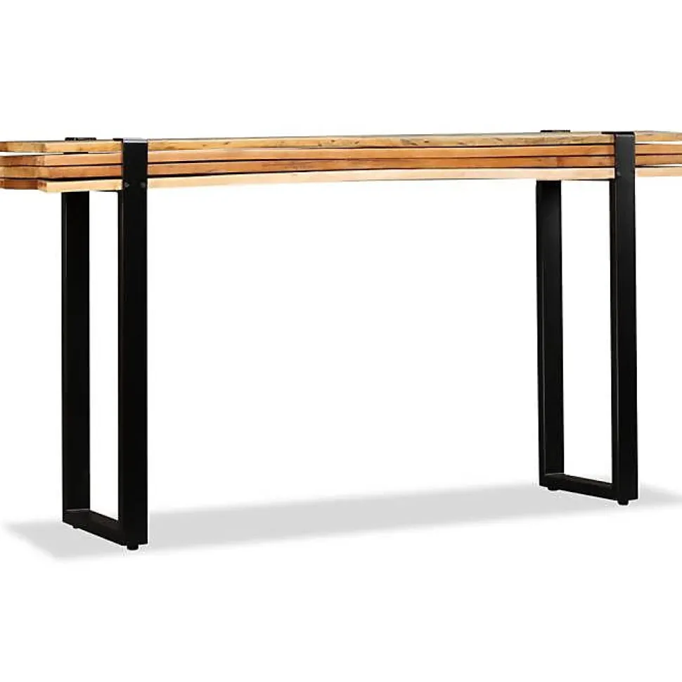 Table console en bois de récupération massif - VIDAXL - Style Vintage - Aspect bois - Rectangulaire