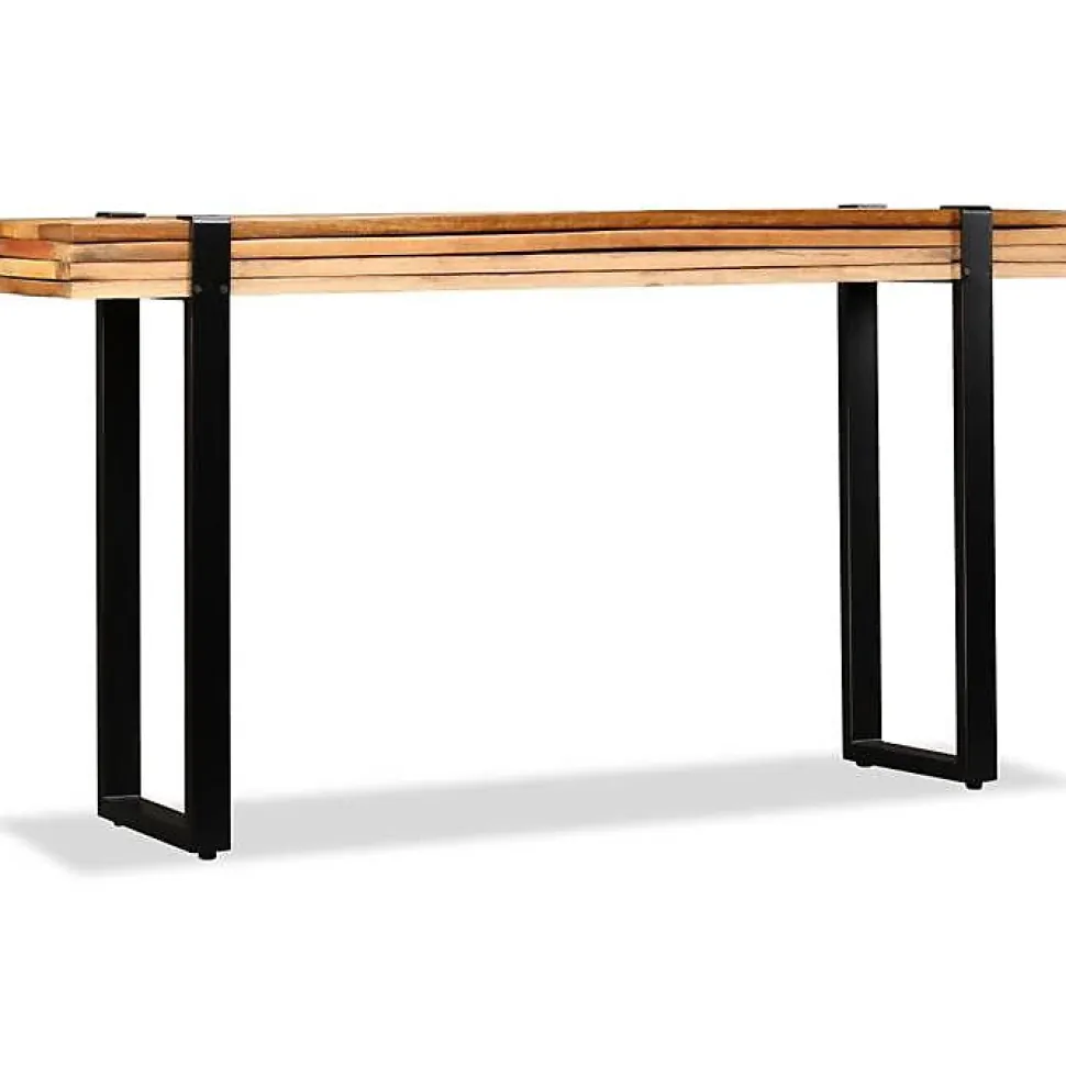 Table console en bois de récupération massif - VIDAXL - Style Vintage - Aspect bois - Rectangulaire