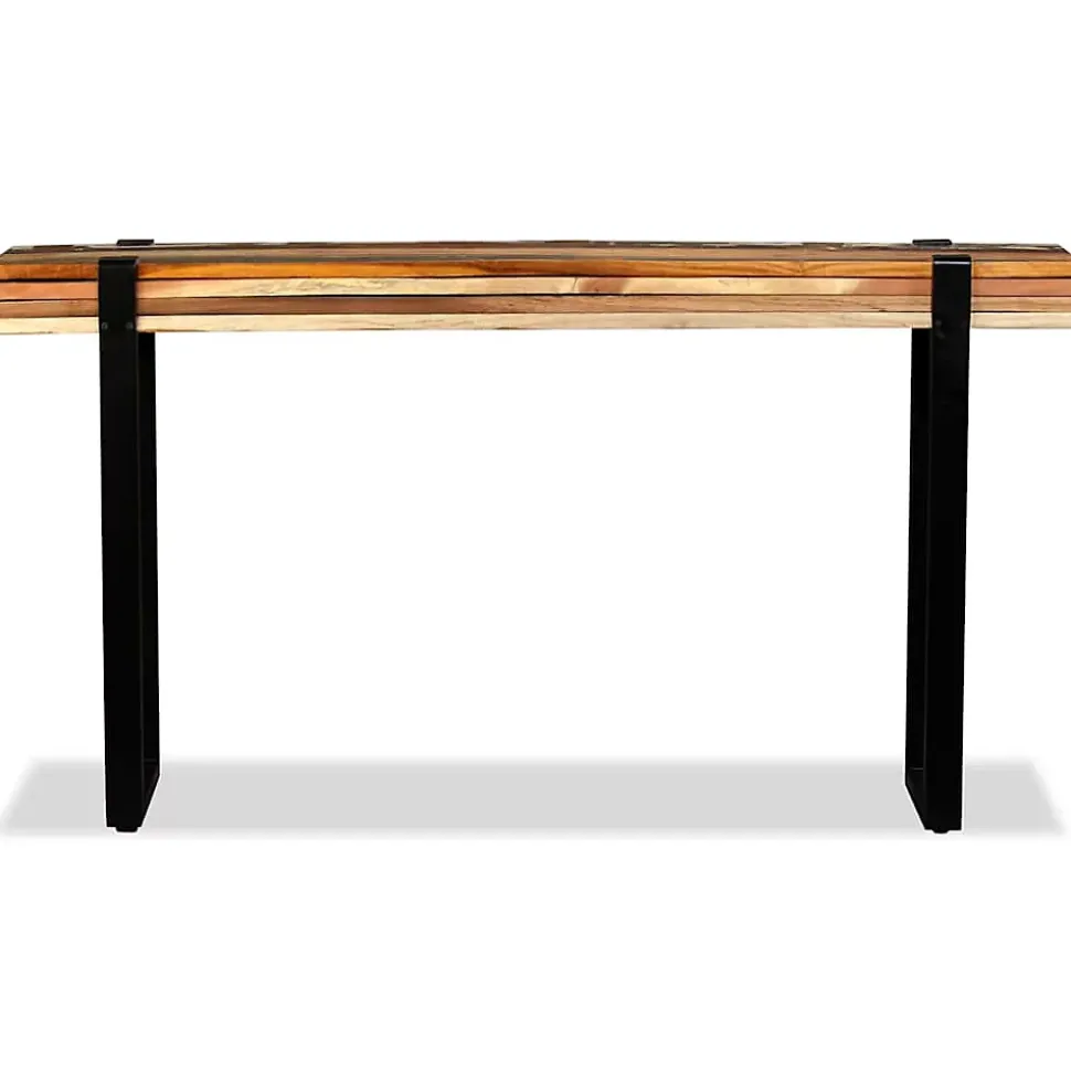 Table console en bois de récupération massif - VIDAXL - Style Vintage - Aspect bois - Rectangulaire