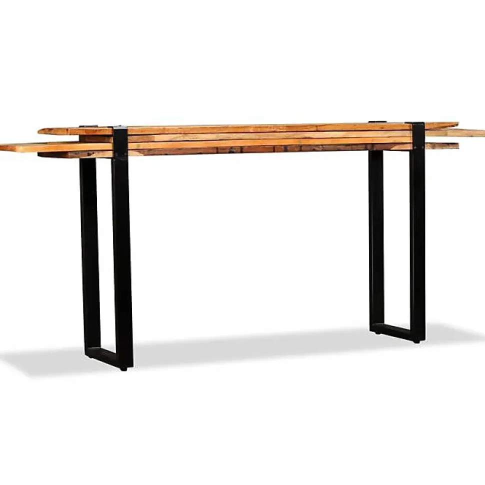 Table console en bois de récupération massif - VIDAXL - Style Vintage - Aspect bois - Rectangulaire
