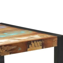 Table console en bois de récupération massif - VIDAXL - 110x35x76 cm - Laqué - Noir - Vintage