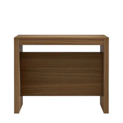 Table console extensible 8 couverts GRANDEZZA noyer 80 cm avec allonges intégrées TERRANEO