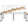 Table console extensible TORONTO 14 personnes 300 cm design industriel
