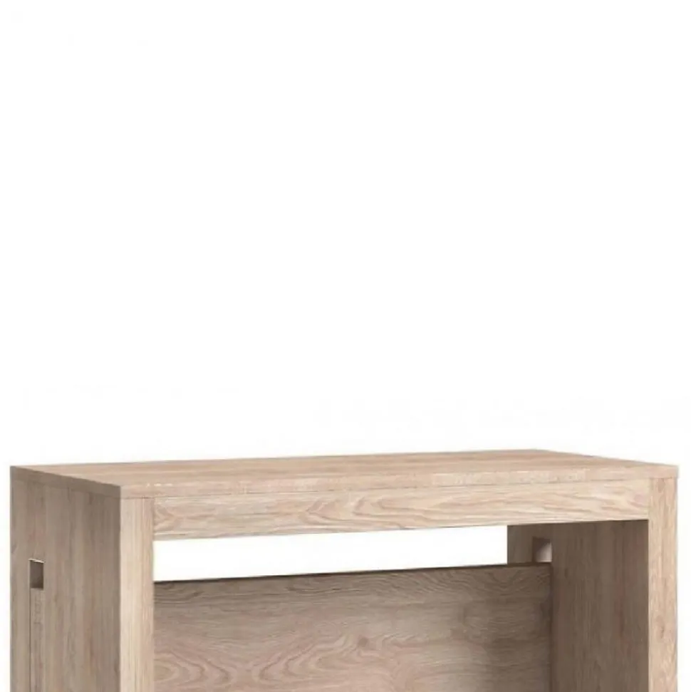 Table console extensible 8 couverts TOPAZ 90 cm chêne avec allonges intégrées TERRANEO