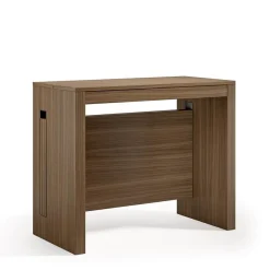 Table console extensible 8 couverts TOPAZ noyer 90 cm avec allonges intégrées TERRANEO