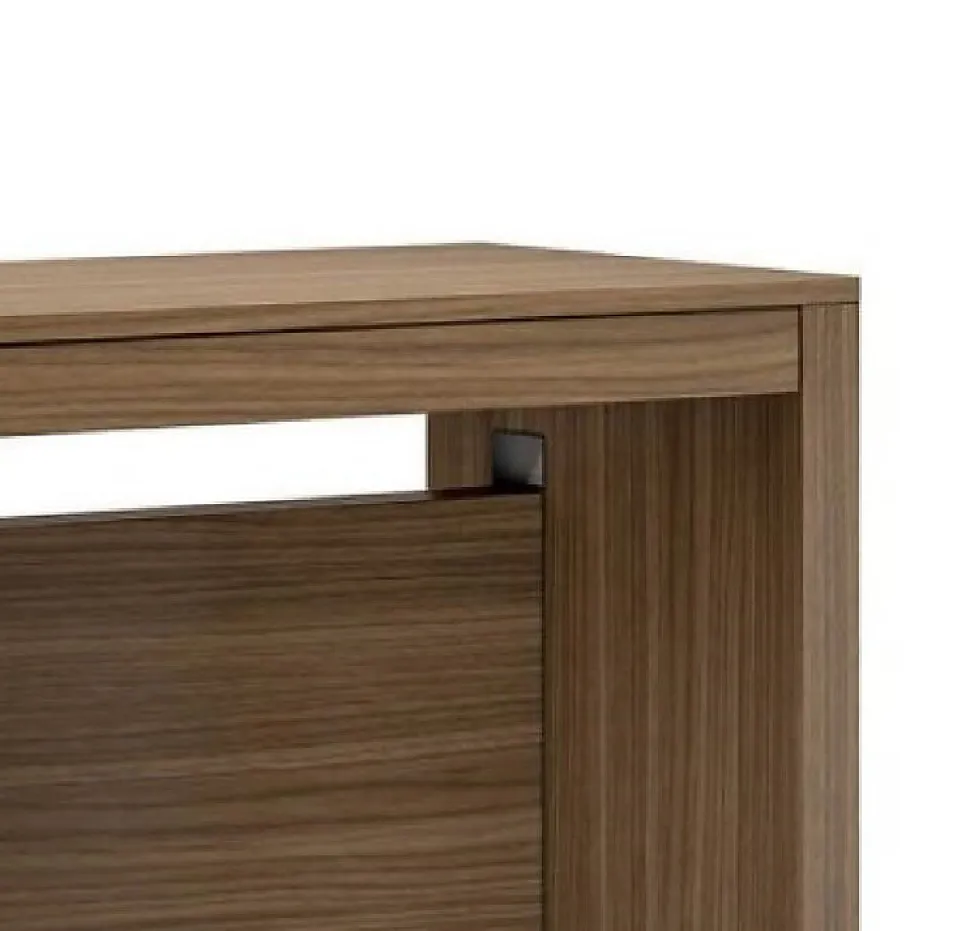 Table console extensible 8 couverts TOPAZ noyer 90 cm avec allonges intégrées TERRANEO
