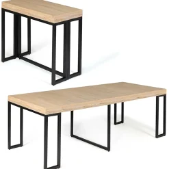 Table console extensible TORONTO 10 personnes 235 cm design industriel