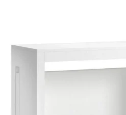 Table console extensible 8 couverts TOPAZ 90 cm blanc avec allonges intégrées TERRANEO