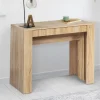 Table console extensible ORLANDO 10 personnes 235 cm bois façon hêtre