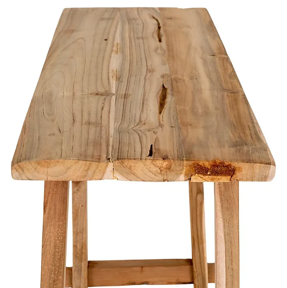 Table Console Girona, Marron, Bois, 90x30x80 cm, Seven Design