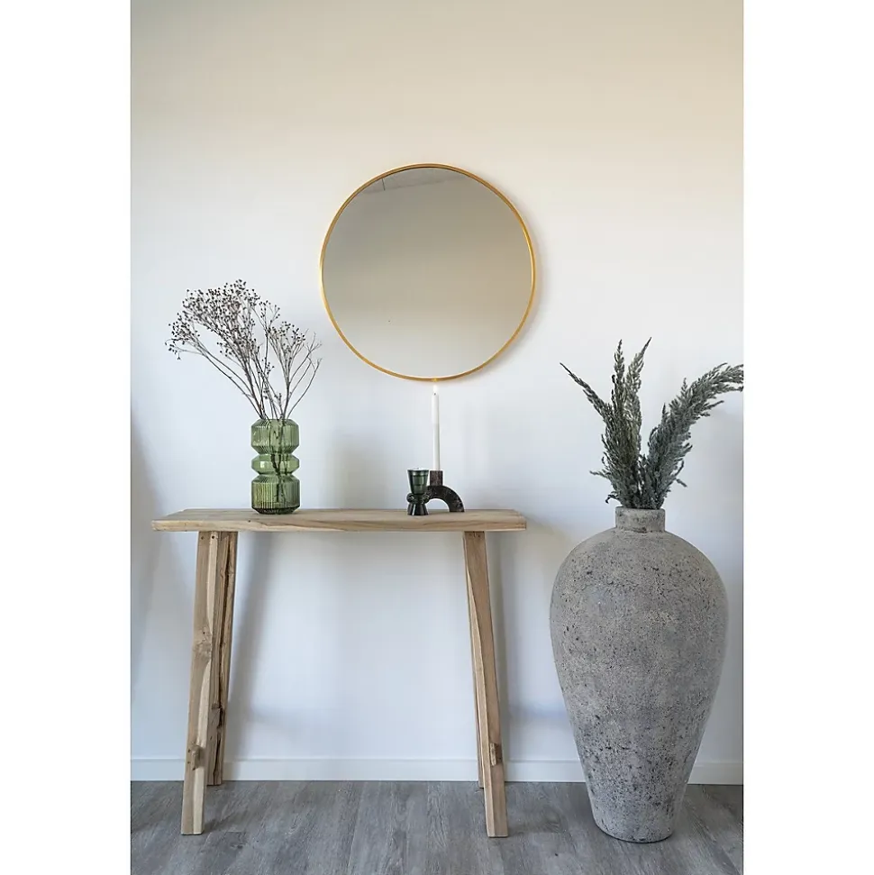 Table Console Girona, Marron, Bois, 90x30x80 cm, Seven Design
