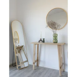 Table Console Girona, Marron, Bois, 90x30x80 cm, Seven Design
