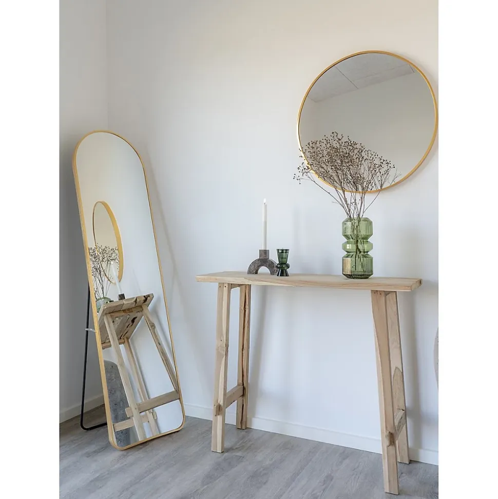 Table Console Girona, Marron, Bois, 90x30x80 cm, Seven Design