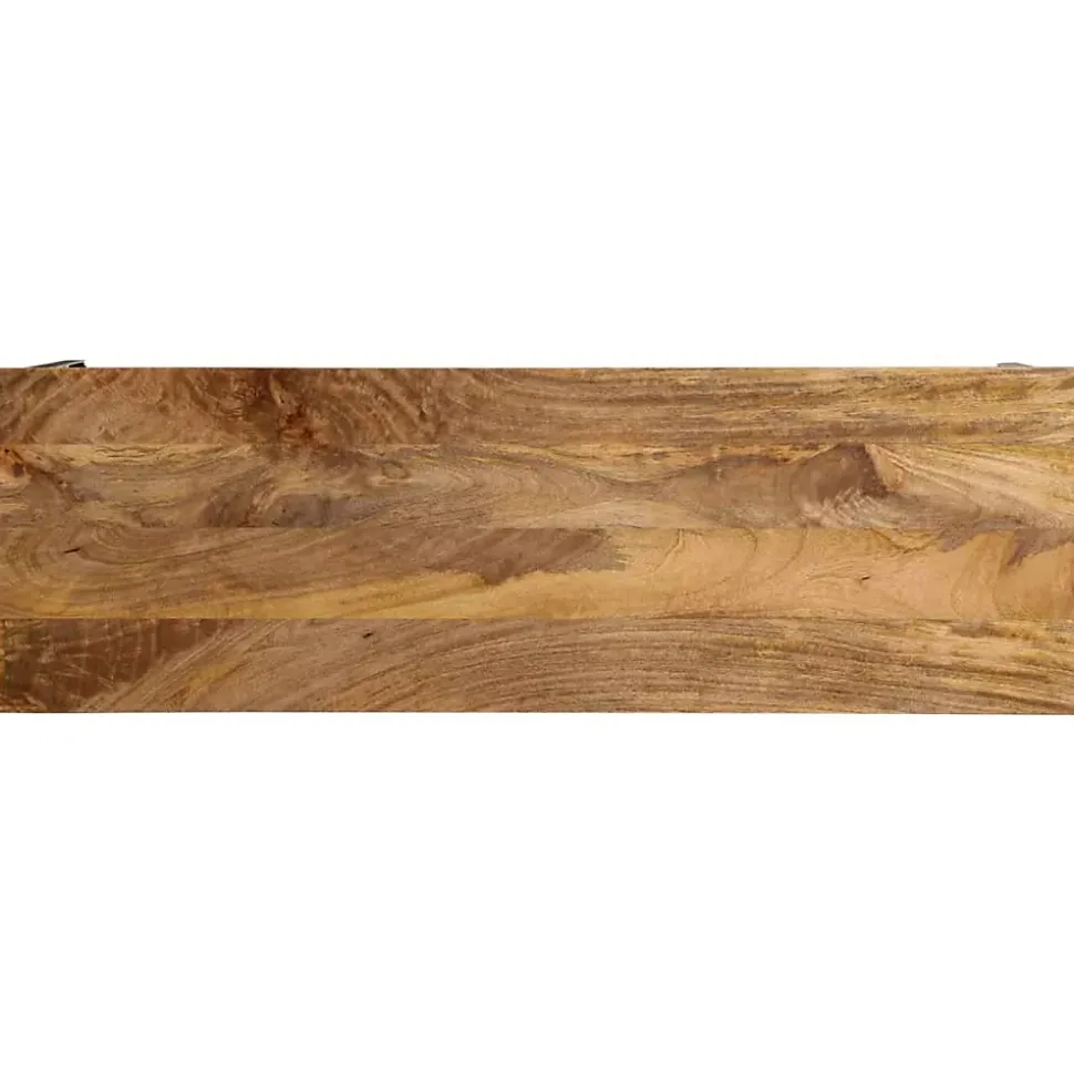 Table console marron 110x35x76cm bois massif de manguier et fer vidaXL