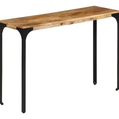 Table console marron 110x35x76cm bois massif de manguier et fer vidaXL