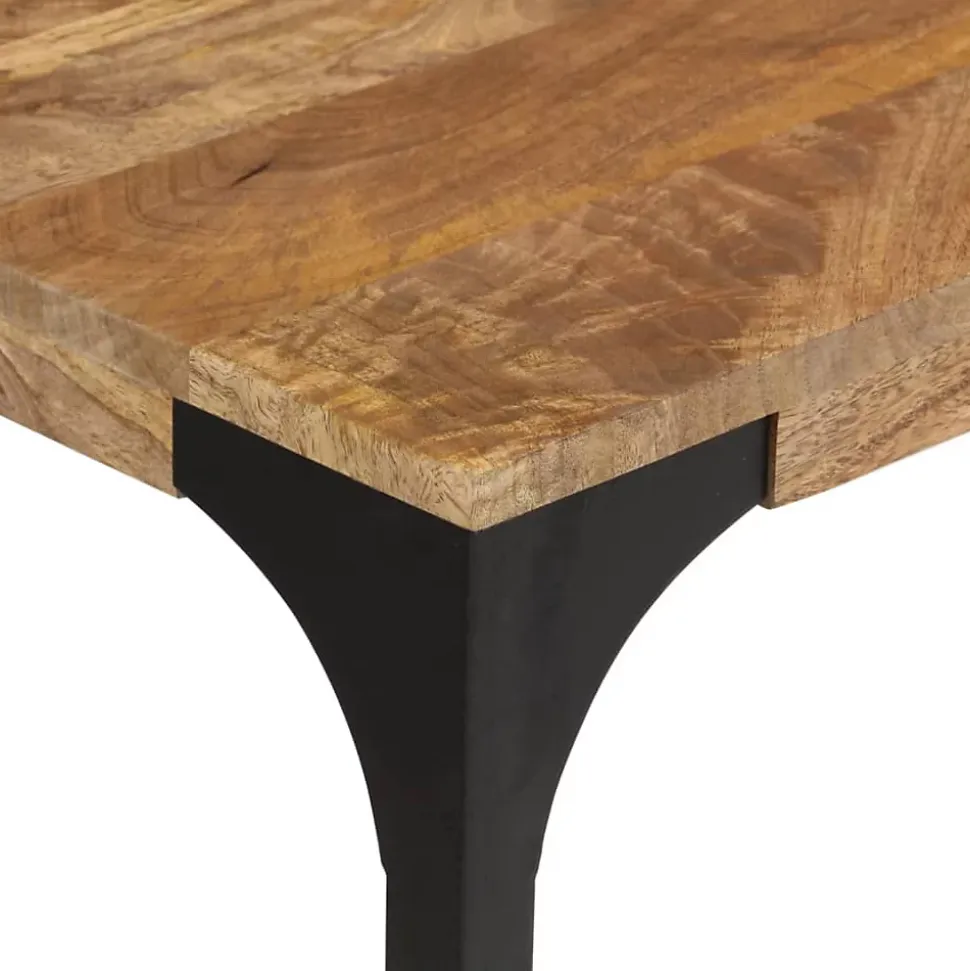 Table console marron 110x35x76cm bois massif de manguier et fer vidaXL