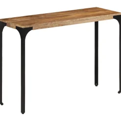 Table console marron 110x35x76cm bois massif de manguier et fer vidaXL