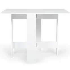 Table console pliable EDI 2-4 personnes bois blanc 103 x 76 cm