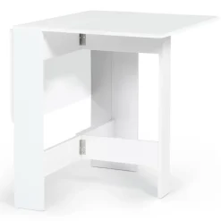 Table console pliable EDI 2-4 personnes bois blanc 103 x 76 cm