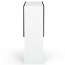 Table console pliable EDI 2-4 personnes bois blanc plateau gris 103 x 76 cm