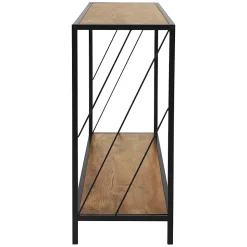 Table console table de culoir salon décor marron en chêne rustique 120x33,5x75cm
