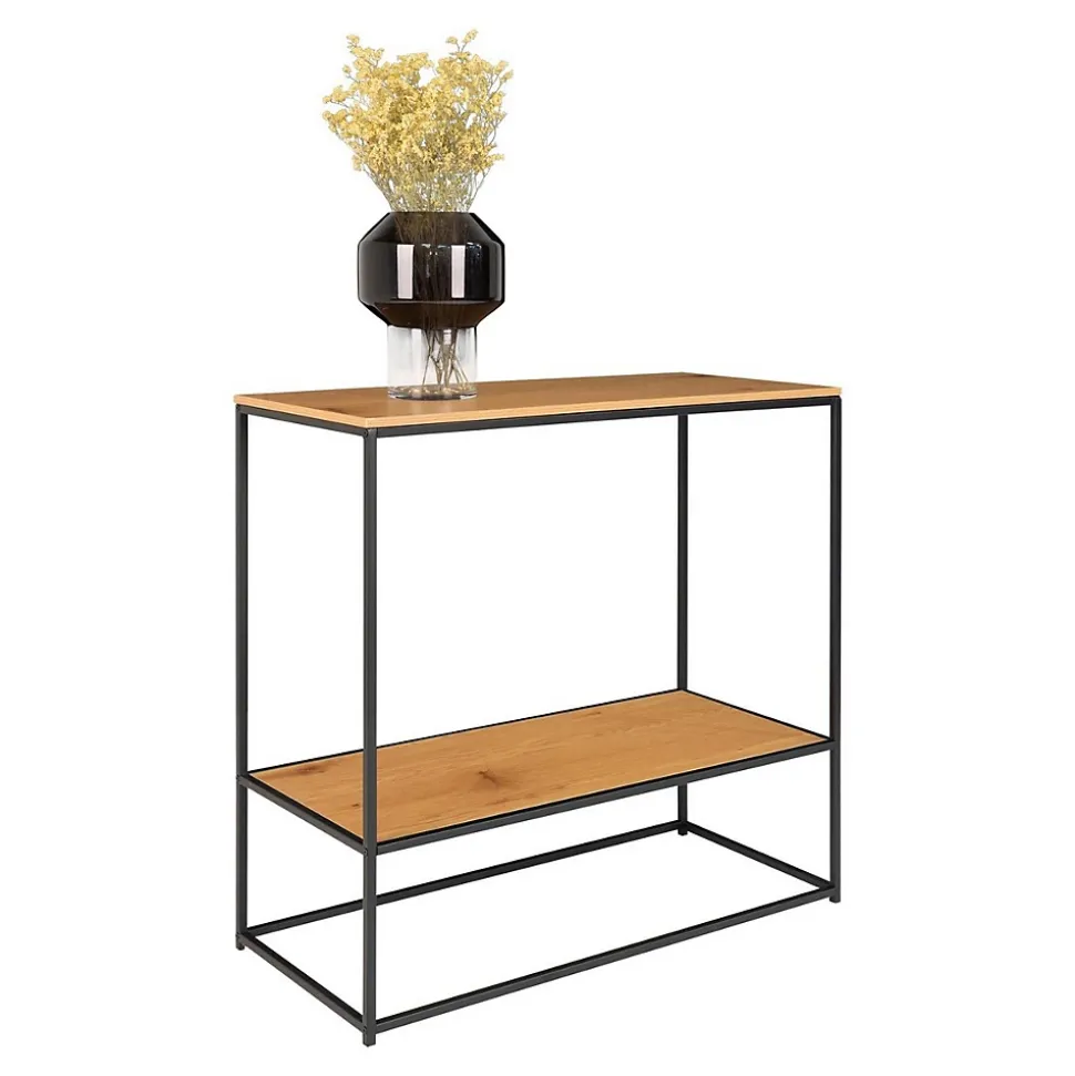 Table Console Vita, Marron, Métal, 80x36x80 cm, Seven Design