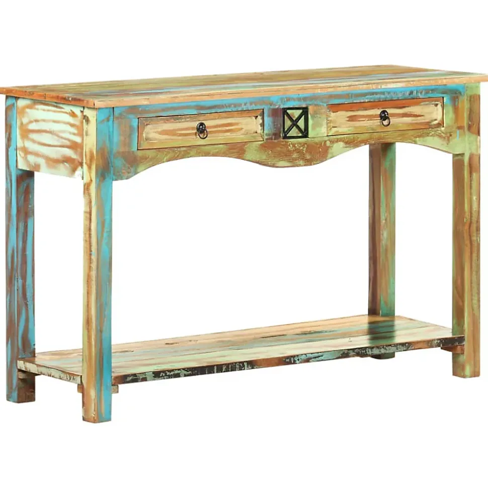 Table console 120x40x75 cm Bois solide de récupération vidaXL