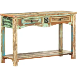 Table console 120x40x75 cm Bois solide de récupération vidaXL