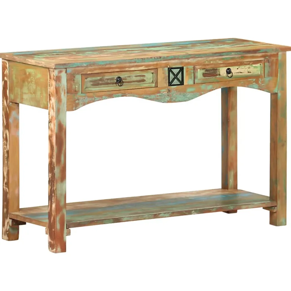 Table console 120x40x75 cm Bois solide de récupération vidaXL