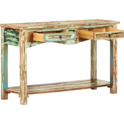 Table console 120x40x75 cm Bois solide de récupération vidaXL
