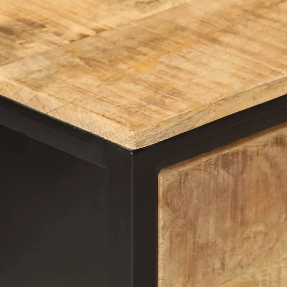 Table console 100x35x76 cm bois massif de manguier et fer vidaXL