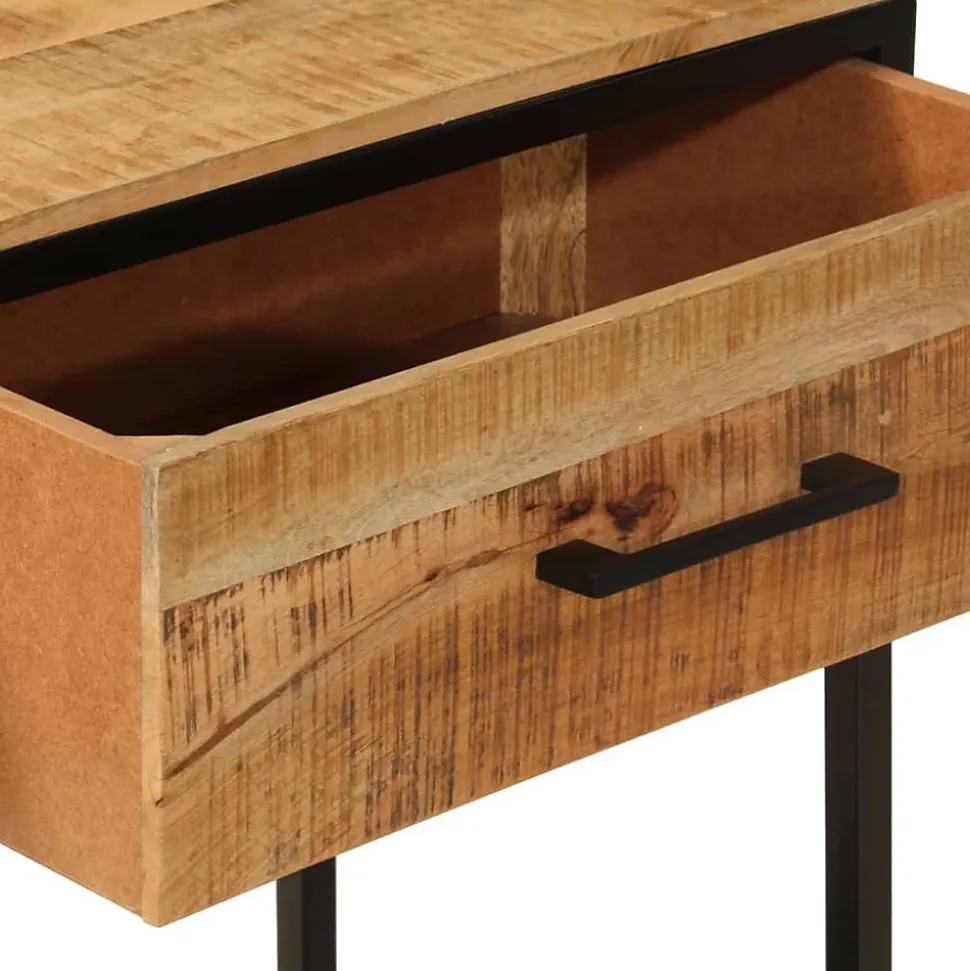 Table console 100x35x76 cm bois massif de manguier et fer vidaXL