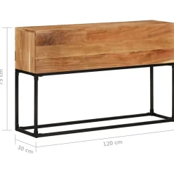 Table console 120x30x75 cm Bois d'acacia massif