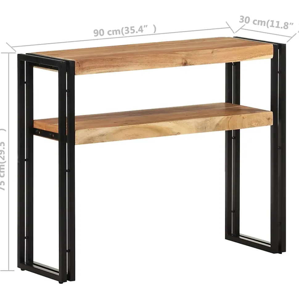 Table console 90x30x75 cm Bois d'acacia massif vidaXL