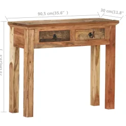 Table console 90,5x30x75 cm Bois d'acacia et de récupération vidaXL