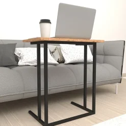 Table d'appoint Högsby 65,5 x 60 x 35,5 cm effet chêne en.casa