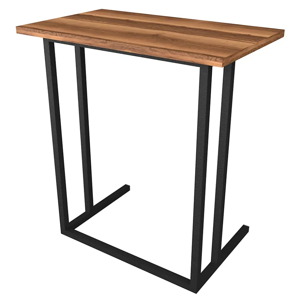 Table d'appoint Högsby 65,5 x 60 x 35,5 cm effet noyer en.casa