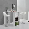 Table de Bar Bonn 3 Etagères 117 x 57 x 107 cm Blanc en.casa
