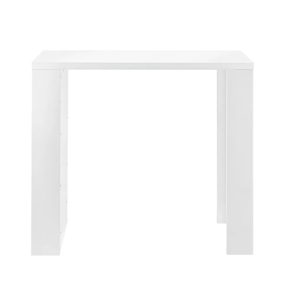 Table de Bar Bonn 3 Etagères 117 x 57 x 107 cm Blanc en.casa