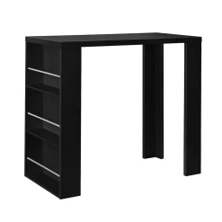 Table de Bar Bonn 3 Etagères 117 x 57 x 107 cm Noir en.casa