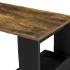 Table de Bar Bromölla 120 x 45 x 106 cm Effet Chêne Foncé Noir en.casa