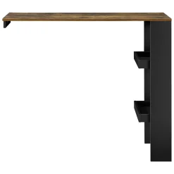 Table de Bar Bromölla 120 x 45 x 106 cm Effet Chêne Foncé Noir en.casa