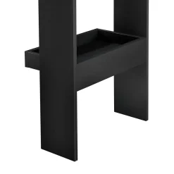 Table de Bar Bromölla 120 x 45 x 106 cm Effet Chêne Foncé Noir en.casa