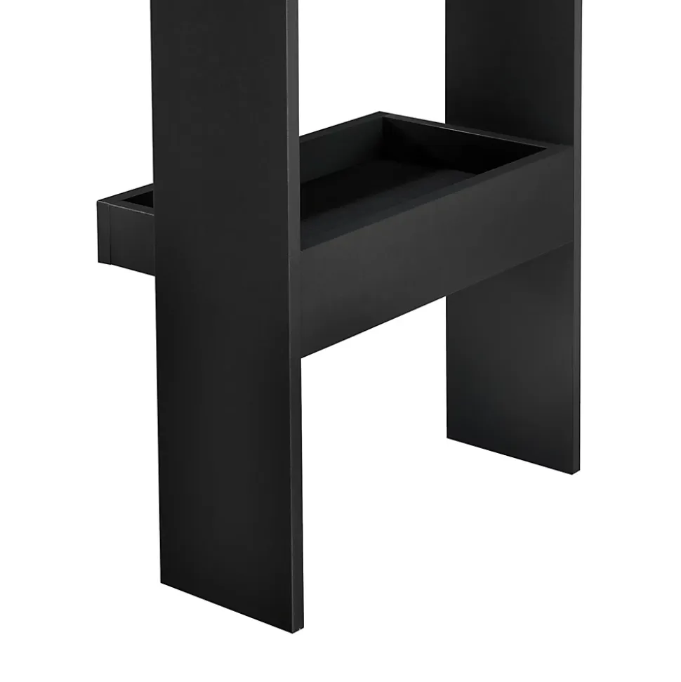 Table de Bar Bromölla 120 x 45 x 106 cm Effet Chêne Foncé Noir en.casa