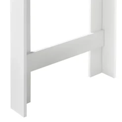 Table de Bar Danderyd 3 Etagères 120x60x106 cm Blanc Effet Béton en.casa