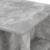 Table de Bar Danderyd 3 Etagères 120x60x106 cm Effet Béton en.casa