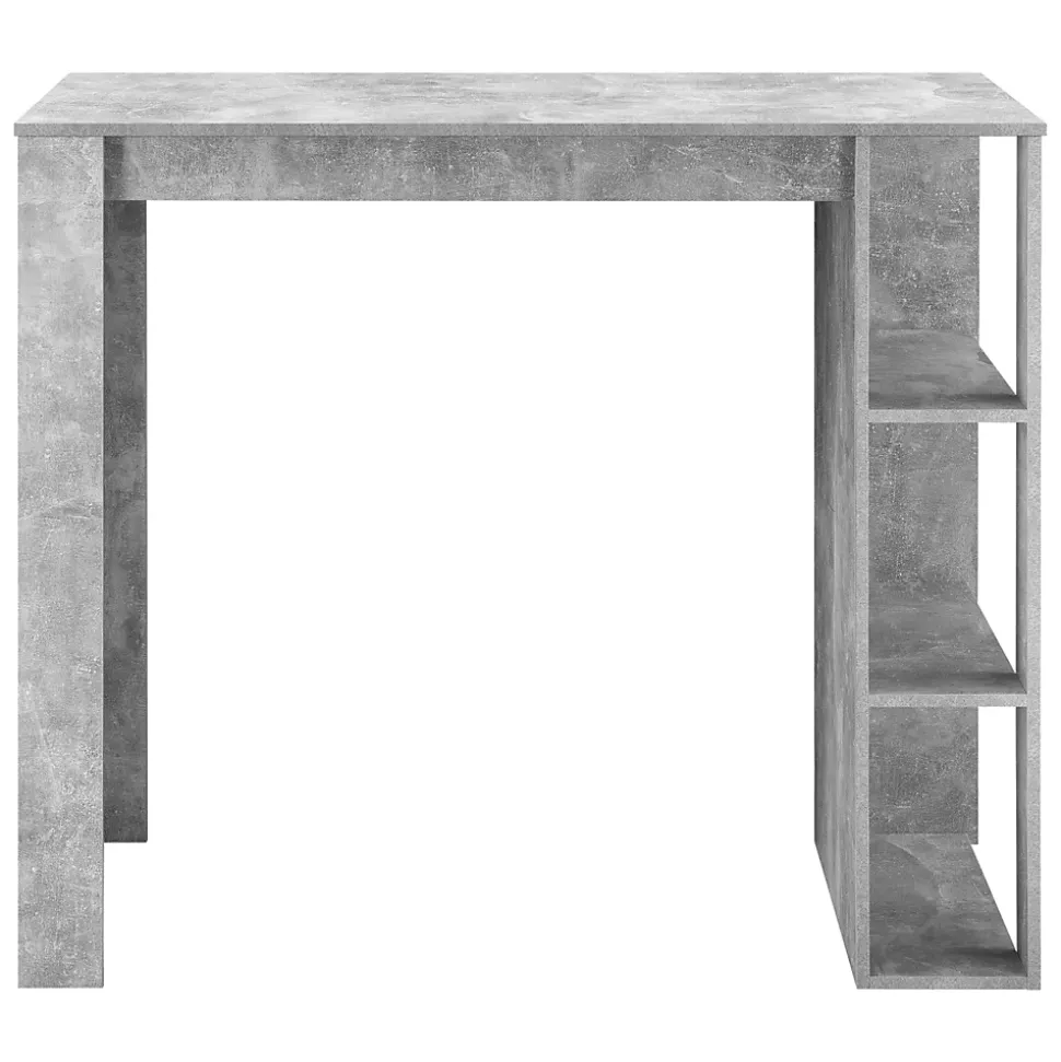 Table de Bar Danderyd 3 Etagères 120x60x106 cm Effet Béton en.casa
