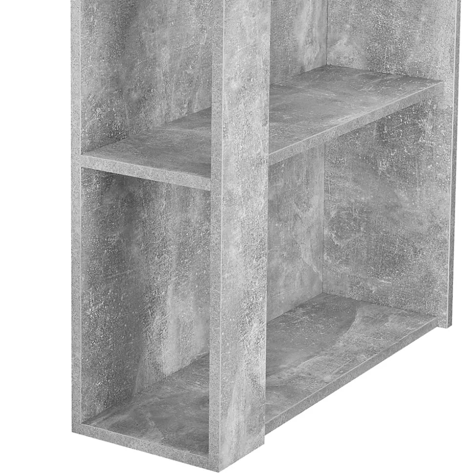 Table de Bar Danderyd 3 Etagères 120x60x106 cm Effet Béton en.casa